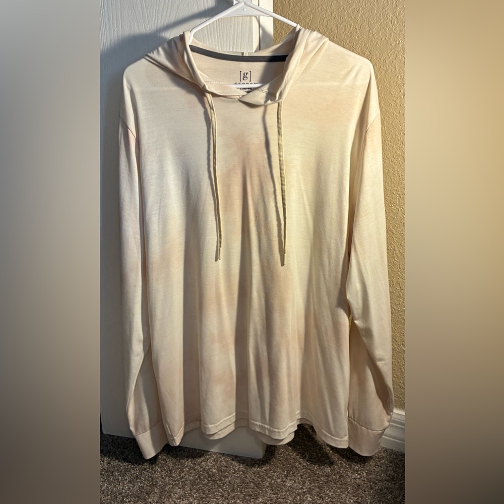 NWOT George Men’s Extra Soft Cloud Wash Hoodie - Tan & Beige